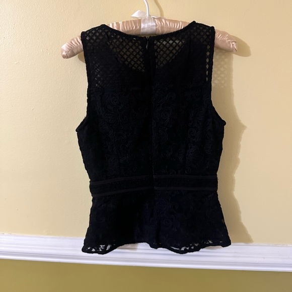 Skies Are Blue Ramilah Peplum Blouse black women’s petite XS - Picture 15 of 16